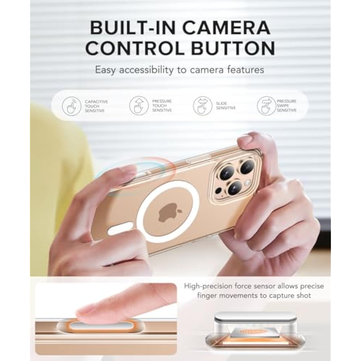 For Iphone 16 Pro Case, Compatible With Magsafe, Women Crystal Clear Cute Shockproof Hard Magnetic Phone Cover, [Not-Yellowing] With Screen Protector & Camera Lens Protector 6.3", Transparent