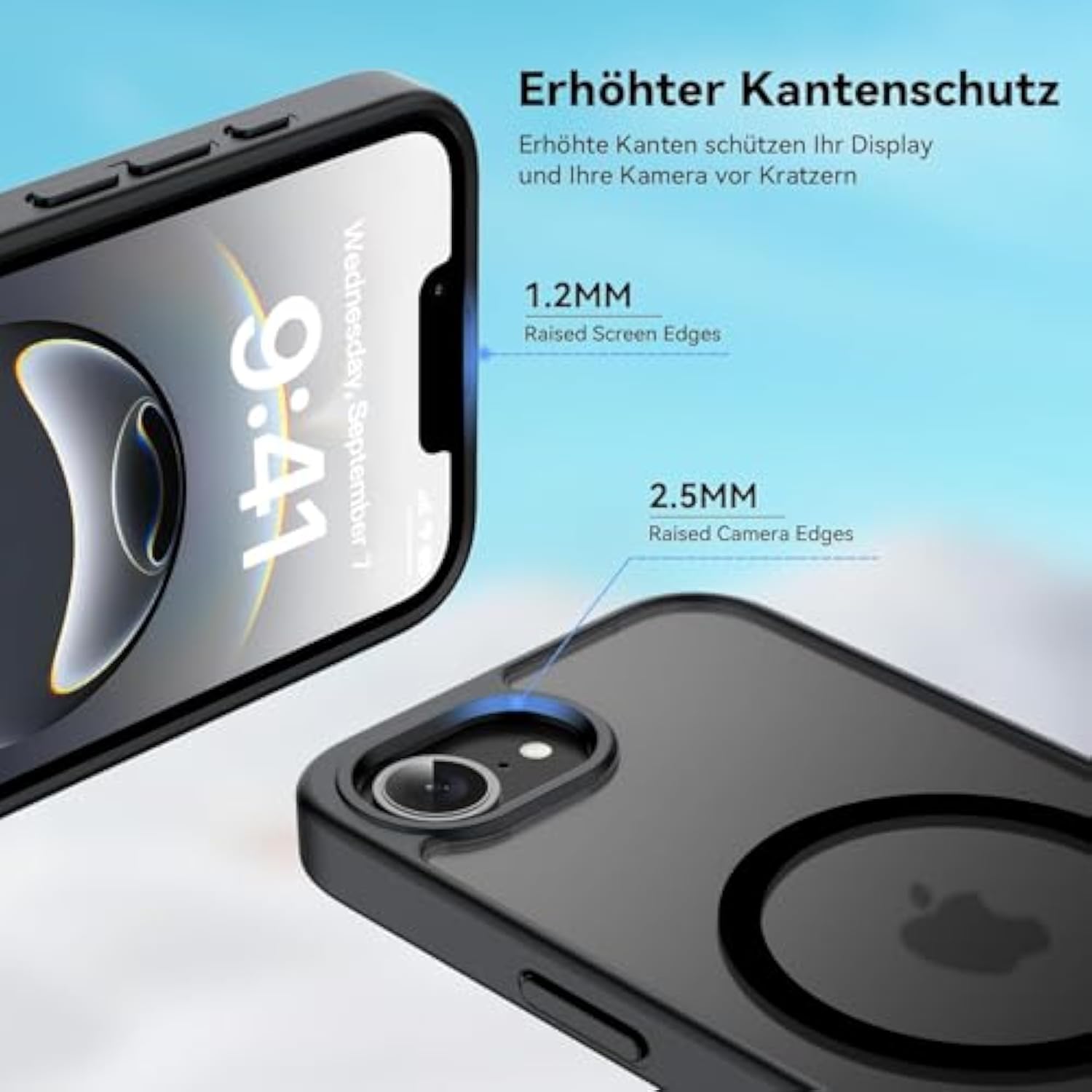Privacy Case For Iphone 16E,Magnetic Iphone 16E Phone Case With Privacy Screen Protector X2 [Compatible With Magsafe],Translucent Matte Shockproof Slim Cover For Iphone 16 E 5G 2025-Black