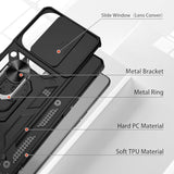 Fit For Oneplus Nord N30 5G Case With Slide Camera Cover & Screen Protector (2 Pack), Build In 360° Rotating Ring Kickstand [Military Grade] Protective Case For Nord N30 5G Case, Black
