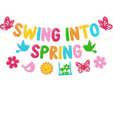 Swing Into Spring Banner School Classroom Spring Party Decorations For Student Children Teacher Celebrating Happy Spring Party Supplies
