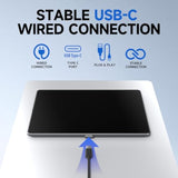 Wired Trackpad For Windows 10/11?High-Precision Multi-Touch Portable Trackpad Mouse With Multi-Gesture?Ultra Slim Aluminum Usb Wired Touchpad Mouse, Compatible With Pc Laptop Computer (Black)