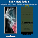 2 Pack For Samsung Galaxy S22 Ultra Privacy Screen Protector, Anti-Spy Full Adhesive Flexible Film For Galaxy S22 Ultra 5G 6.8”, [Support Fingerprint Reader] Easy Installation Frame - Black