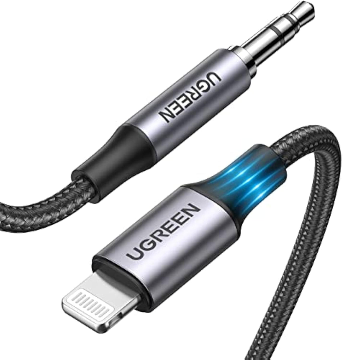 UGREEN Aux Cord for iPhone Aux to Lightning Cable for Car Adapter MFi Certified Lightning 3.5mm Headphone Male Audio Jack Compatible with iPhone 14 Pro Max/13 12 11 Pro Max/12 11 XR SE/8 Plus, 3.3FT