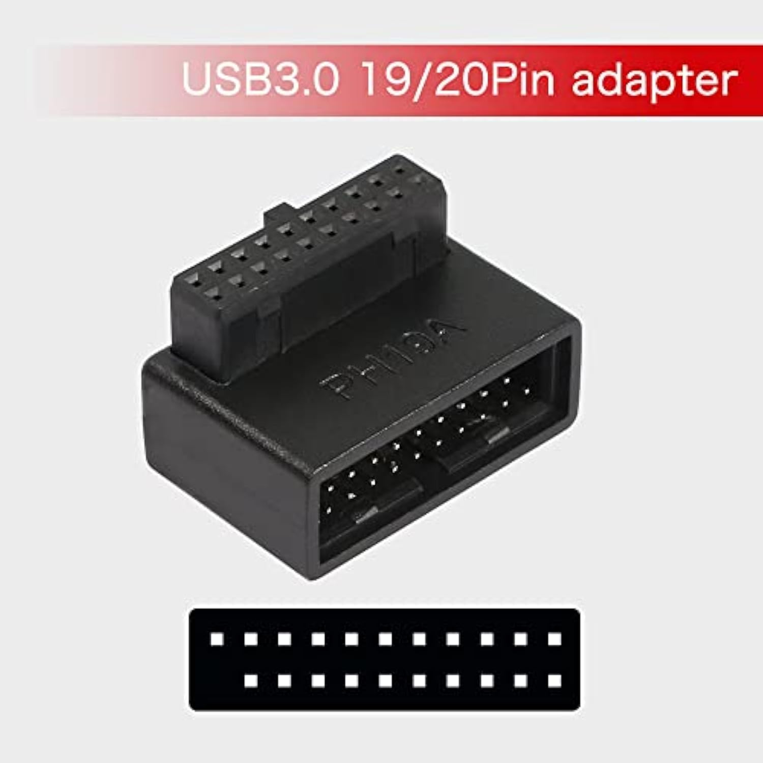 Usb 3.0 19/20 Pin 90 Degree Adapter Male To Female L Turn Right Angle Socket F