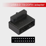 Usb 3.0 19/20 Pin 90 Degree Adapter Male To Female L Turn Right Angle Socket F