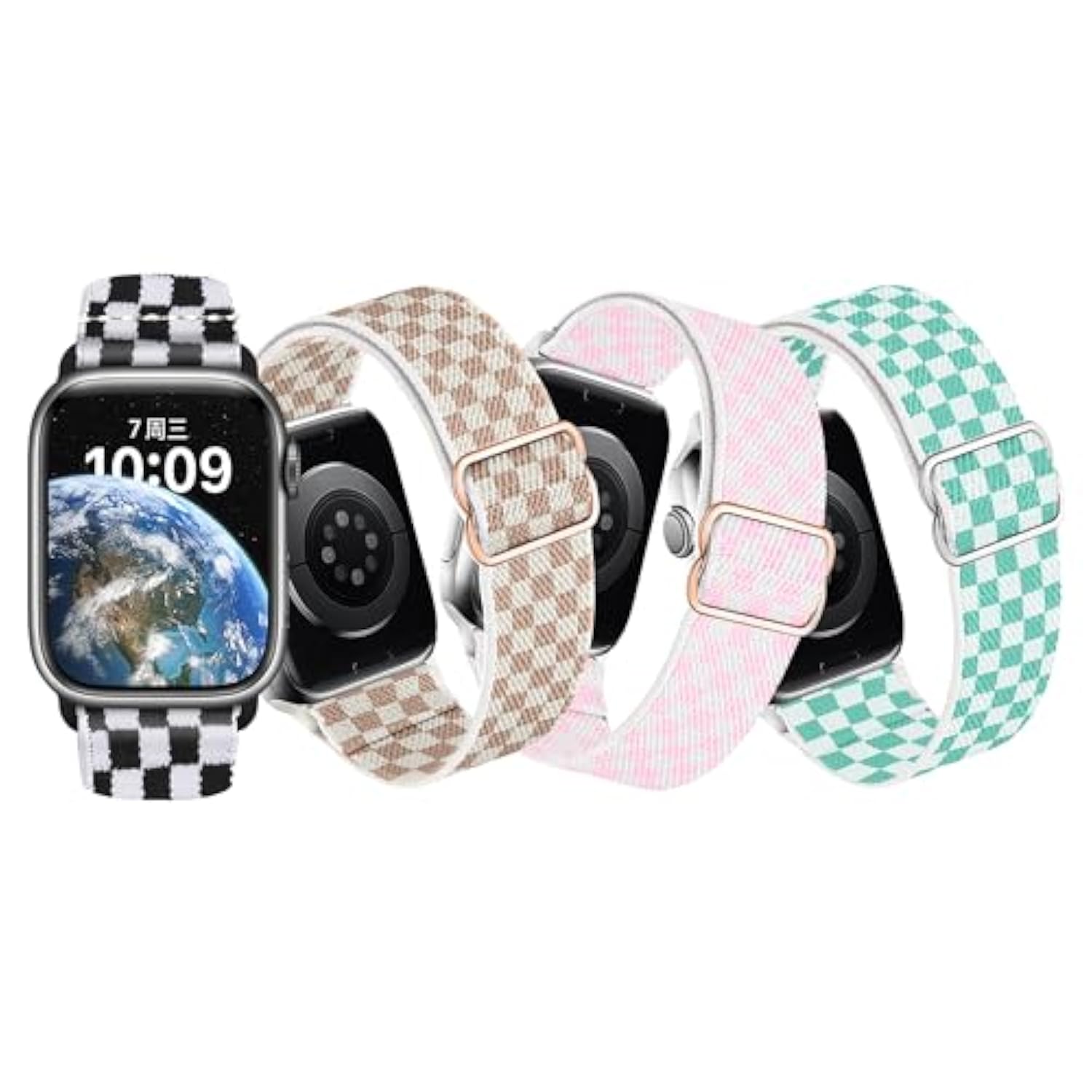 Stretchy Nylon Loop Bands Adjustable for Apple Watch 38-49mm Unisex