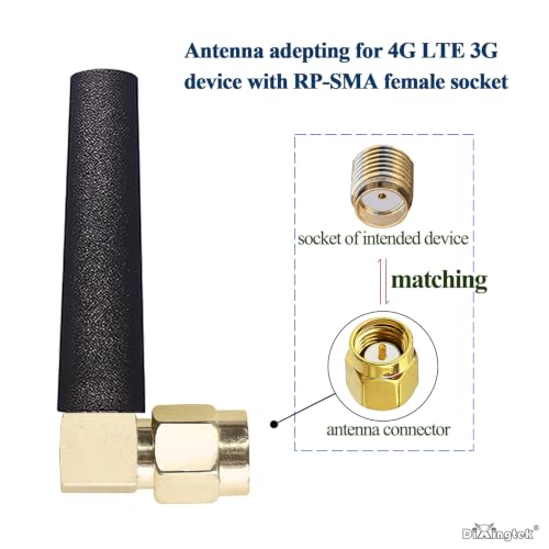2-Pack Mini Gsm 3G 4G Lte Right Angle Sma Male Antenna, Compatible With Router Hunting Game Camera Network Card Ip Camera Video Security Camera Cellular Camera Vehicle Iot 4G Antenna
