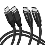 4K Usb C Cable 100W 10Ft 2 Pack (All-In-One), Usb 3.2 Gen 2 X 2 20Gbps Data Tr