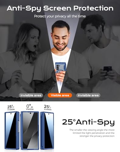 for  Galaxy Z Fold 6 Case with MagSafe, [Screen Protection] [Hinge Protection] Translucent Strong Magnetic Shockproof Case for Galaxy Z Fold 6