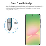 [2+2 Pack Tempered Glass Film For  Galaxy A56 5G Screen Protector 2-Pack with Camera Lens Protector 2-Pack