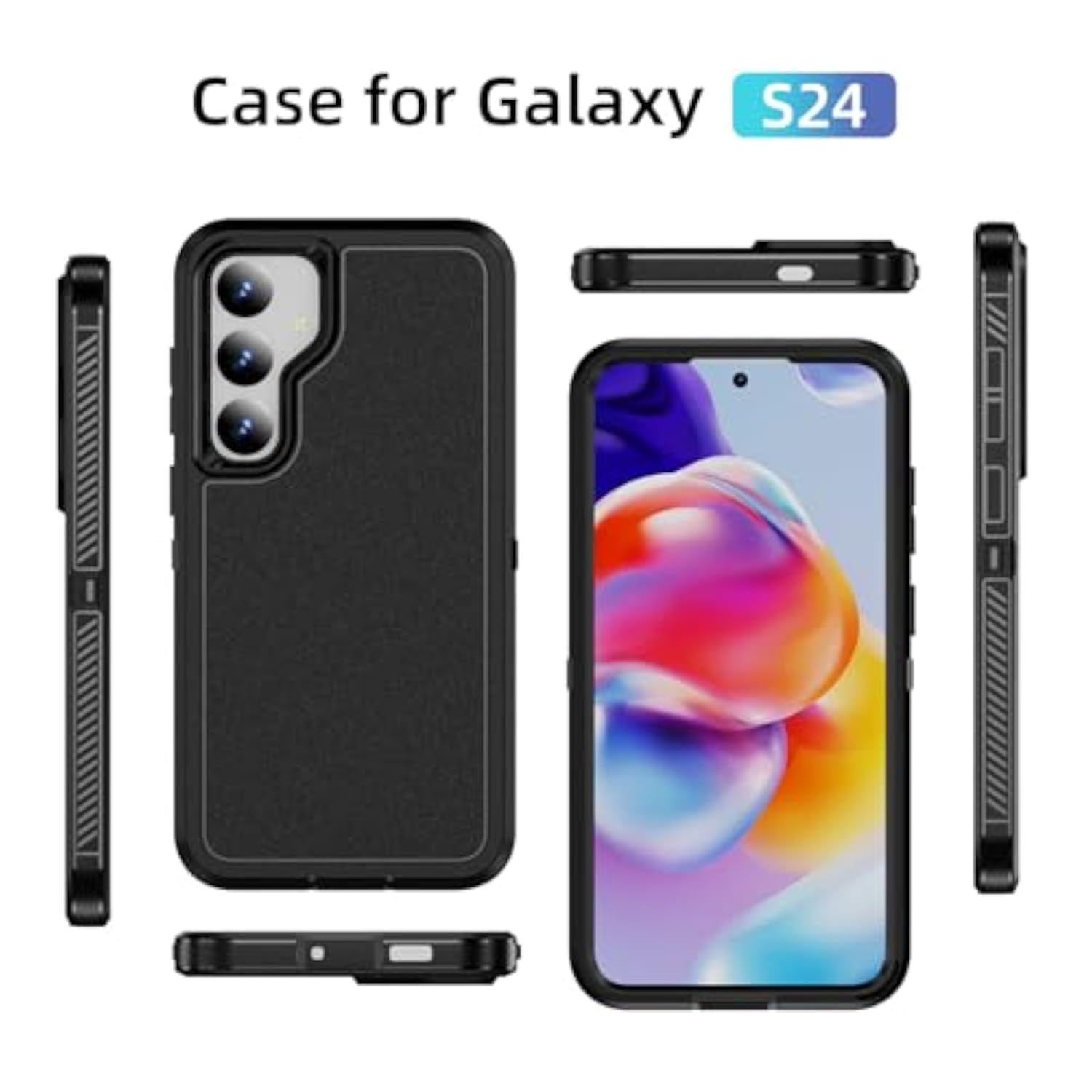 Samsung Galaxy S24/S25 Shockproof Case, Military-Grade Protection, Dual Guard Black