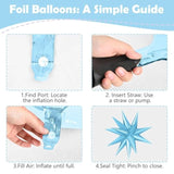 Frozen Balloons, Blue Silver Purple Clear Balloons With Snowflake Balloon For Kids Winter Frozen Birthday Snow Party Baby Shower Wedding Backdrop Decorations