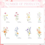 40pcs Wildflower Cupcake Toppers for Baby Shower & Birthday Cake Decorations