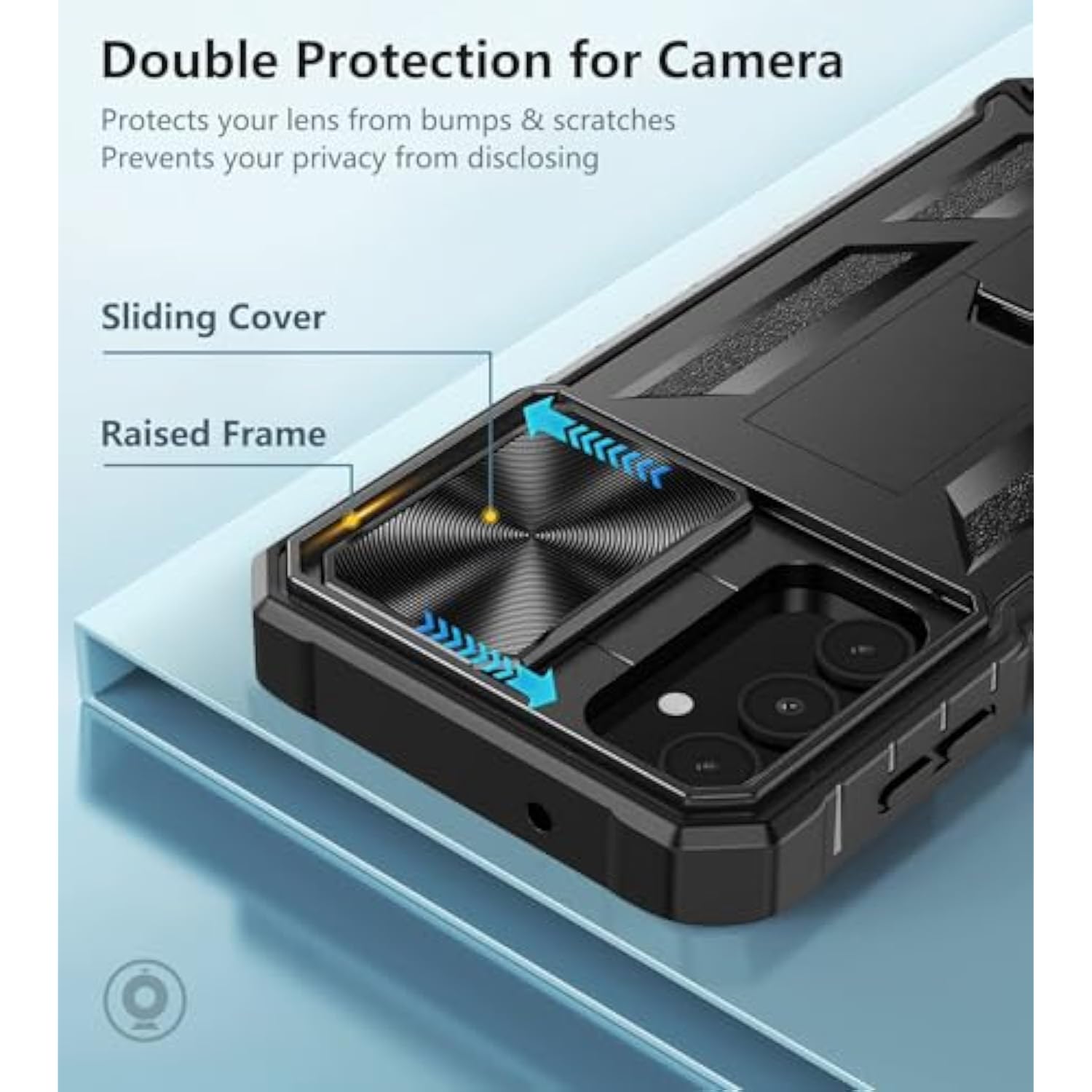 Case For Samsung Galaxy A14-5G: Military Grade Drop Proof Protection Rugged Protective A14 Cell Phone Cover With Belt Clip Holster Kickstand & Slide |Shockproof Tpu Matte Textured Tough -Black