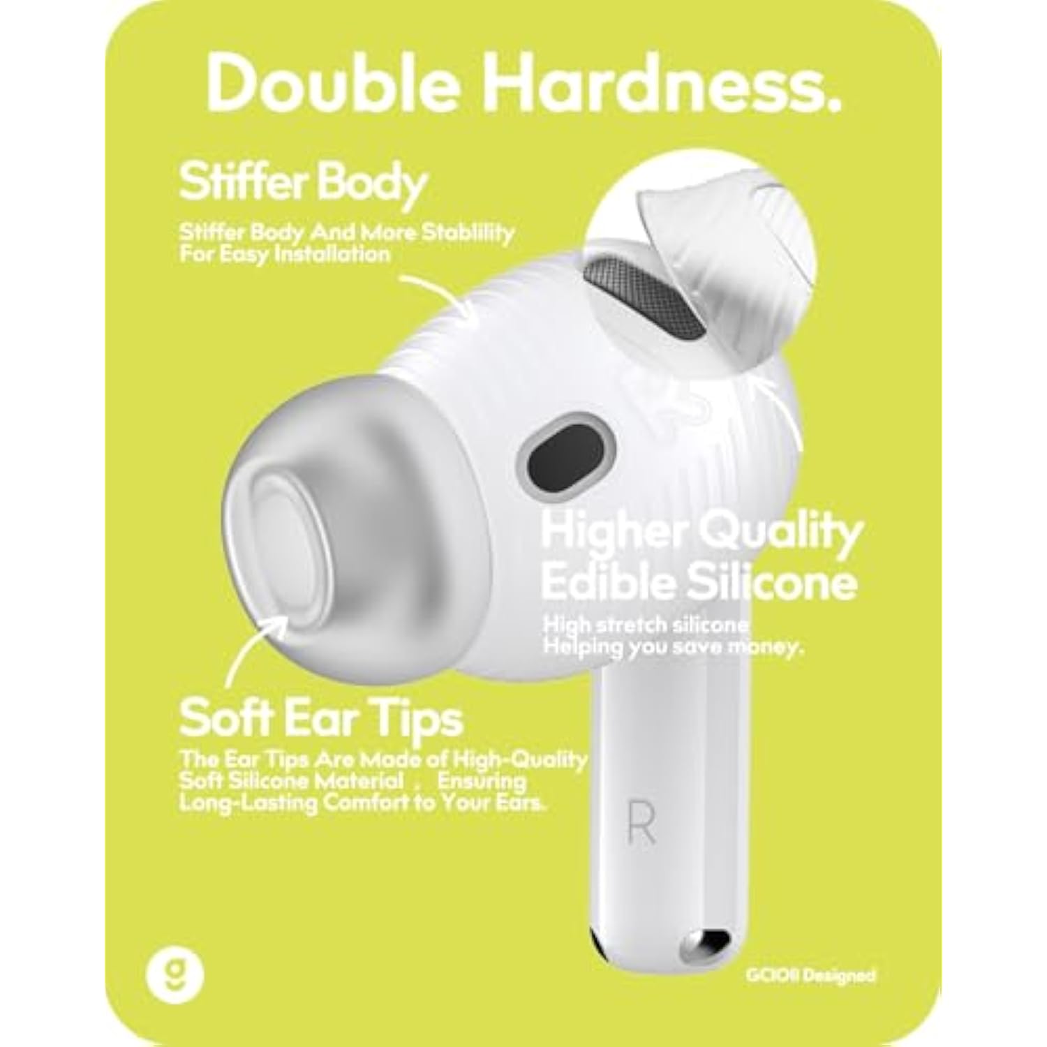 3 Pairs Ear Tips For Airpods 4 Noise Cancelling Earbuds Cover [Added Storage Pouch] Anti-Slip Accessories Compatible With Apple Airpods 4Th Generation (Translucent)