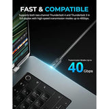SABRENT Thunderbolt 4 Active Cable with E-Marker Chip [6.5 Feet / 2 Meters] (C