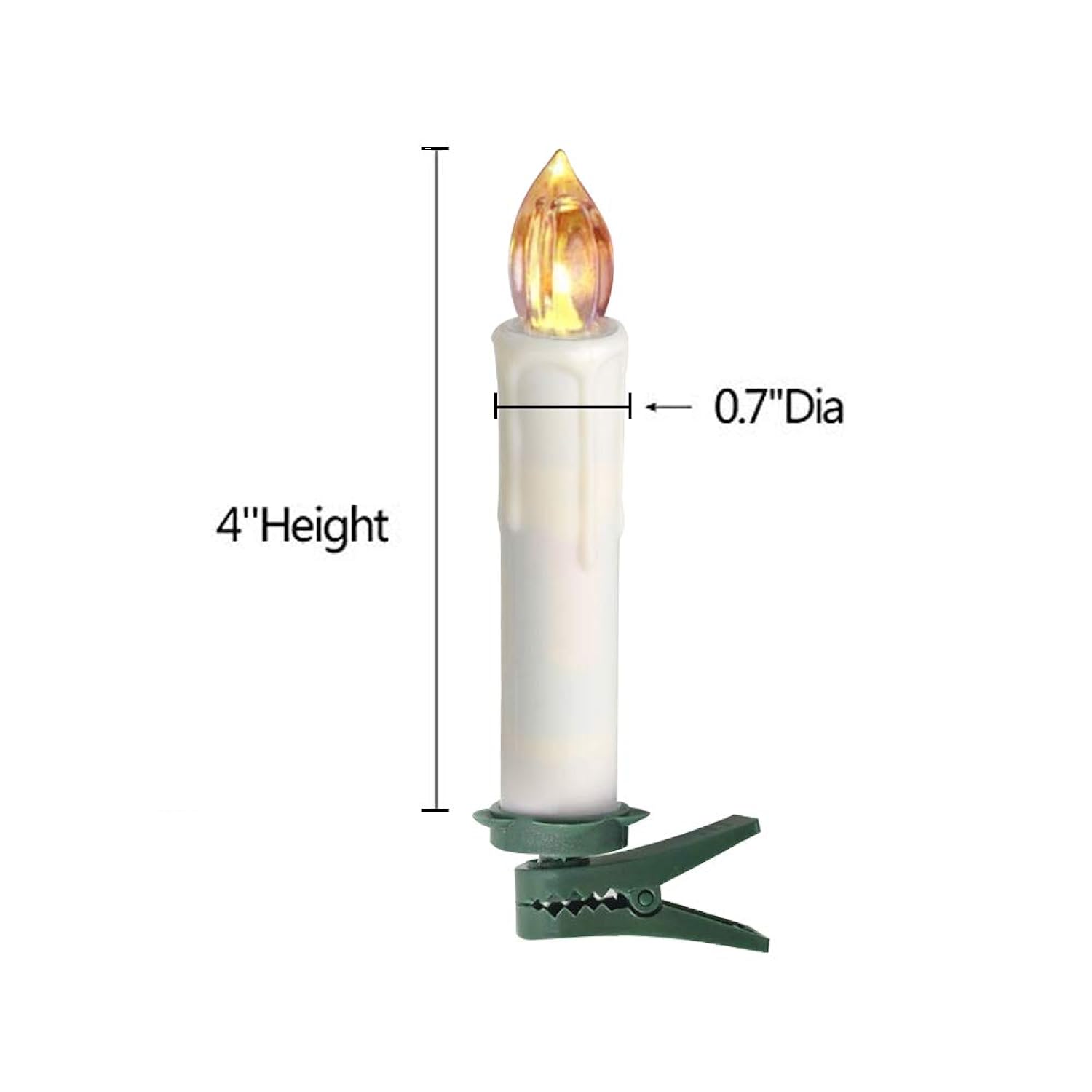 Houdlee Led Flameless Taper Candles With Remote Control And Removable Clips,Flickering 4 Inches Birthday Candles,Set Of 10 Warm White Candle For Christmas, Chandelier, Mini Wedding Taper Candles