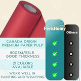 Perkhomy Red Kraft Paper Roll 17.5" X 960" (80') For Gift Wrapping Bulletin Board Bouquet Flower Kids Wall Art Craft Packing Moving Parcel Postal Floor Covering Table Runner 80Gsm 55Lb (Red,
