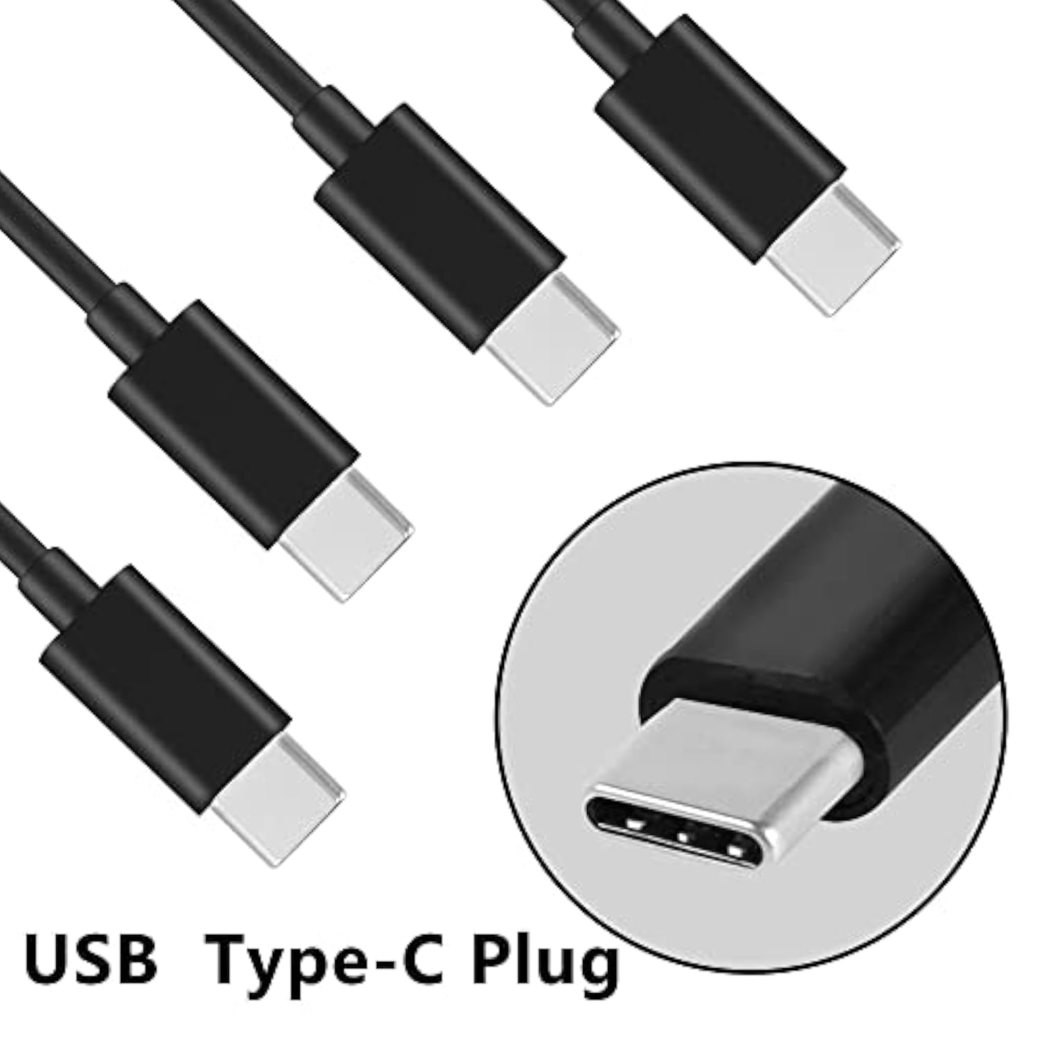 Short Usb C Multi Charging Cable,Usb C Male To 4 Type-C Male Charge Cable,4 In