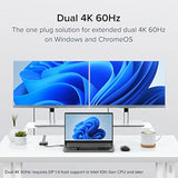 Usb C To Hdmi Adapter For Dual Monitors, 4K 60Hz Usb C Hub For Windows And Chr