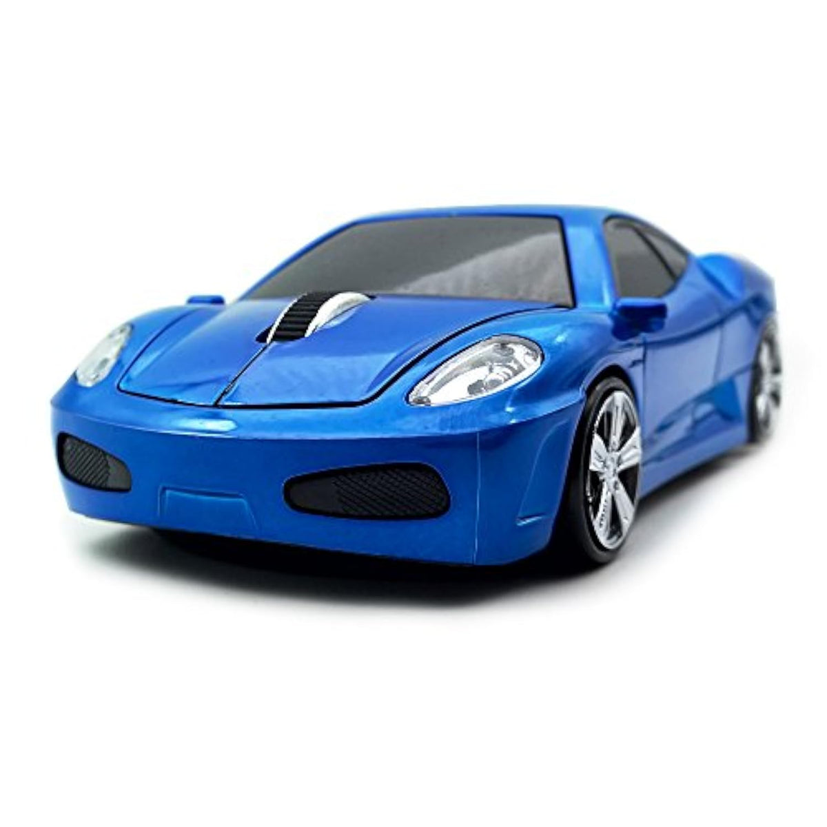 Wireless Car Mouse, 2.4Ghz Optical Gaming Mouse Cool Sport Car Wireless Mouse, Dpi 1600, 3D - Blue