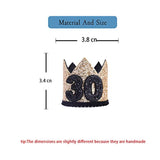 30Th Birthday Crown - 30Th Birthday Party Decoration,Gold And Black 30 Party Crown For Women/Men
