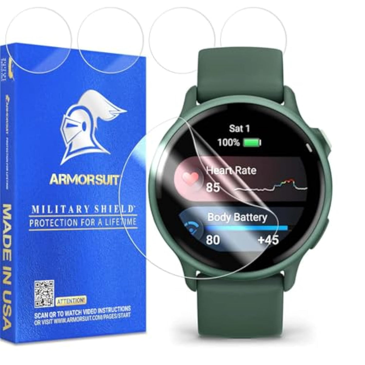 ArmorSuit 6 Pack for Garmin Vivoactive 6 Screen Protector MilitaryShield HD Clear Film - Made in USA