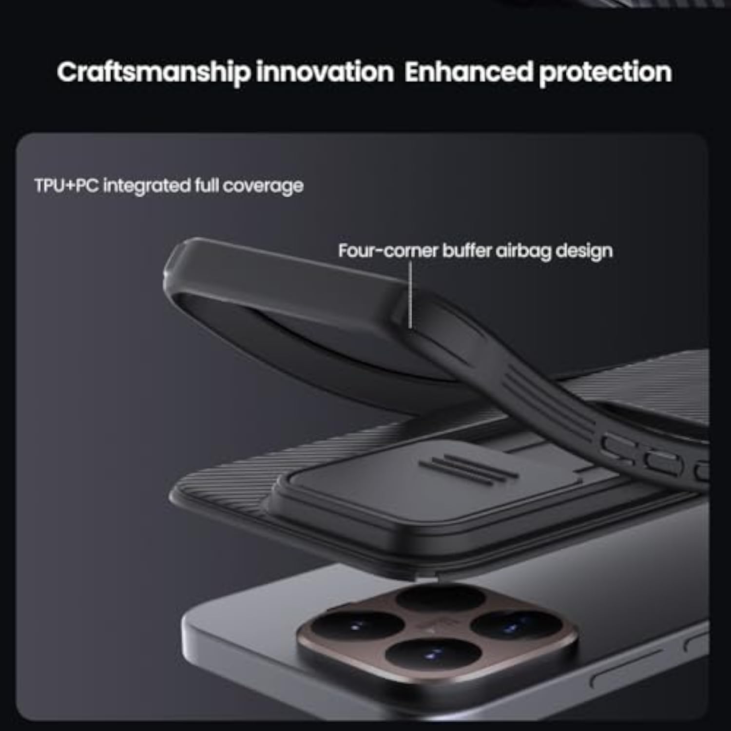 Xiaomi Mi 15T Pro Phone Case Cover, Slim Protective Case with Camera Protector, Hard PC and TPU Ultra Thin Anti-Scratch Phone Case for Xiaomi 15T Pro 5G (Black, 15T Pro)