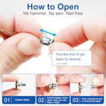 12 Sets Button Pins For Loose Jeans, No Sew And No Tools Instant Replacement Snap Tack Pant Button, Reusable And Adjustable Metal Pants Button Tightener