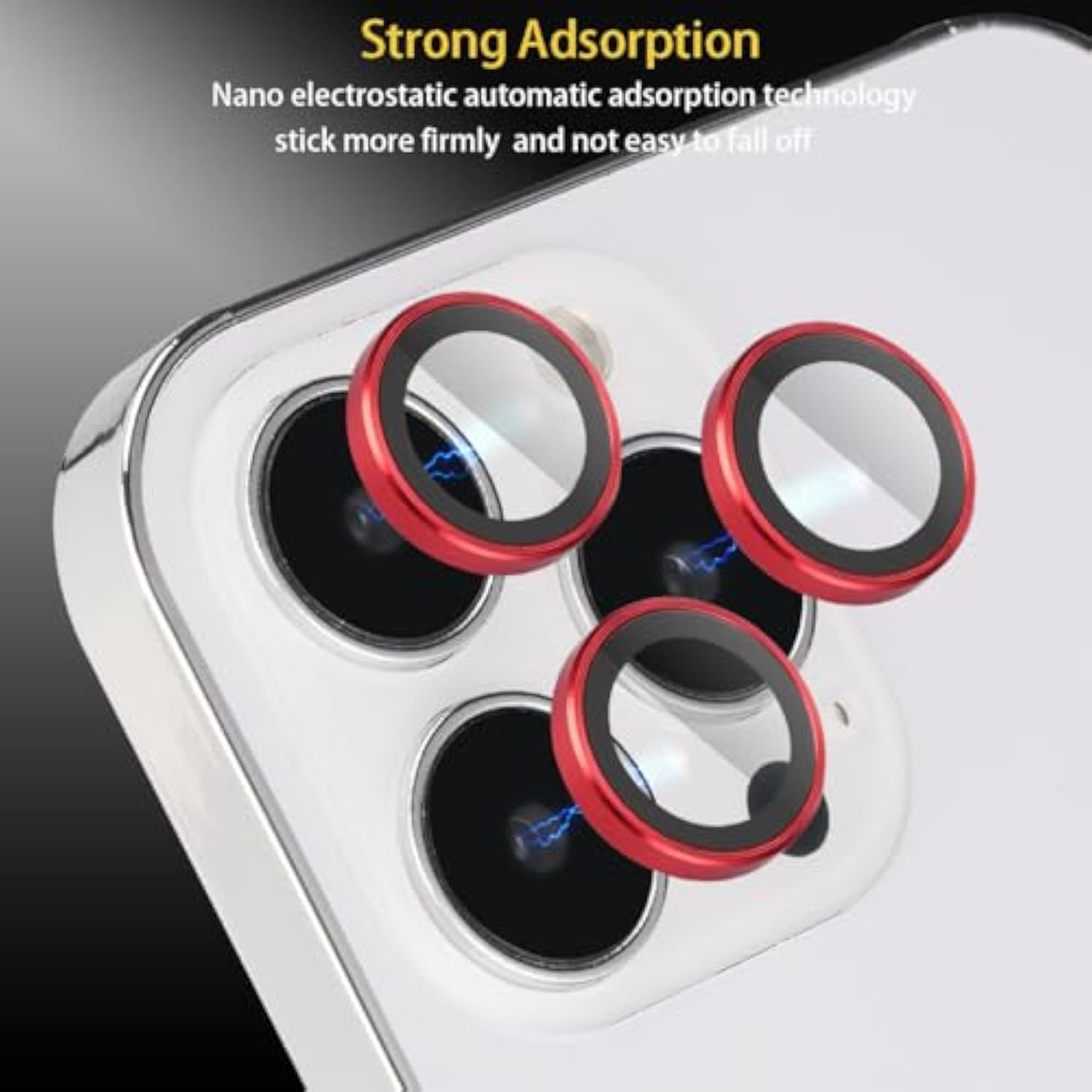 Camera Lens Protector For Iphone 16 Pro & Iphone 16 Pro Max, Tempered Glass Lens Protector Aluminum Alloy Ring Camera Cover Fits For Iphone 16 Pro/16 Pro Max (Red)