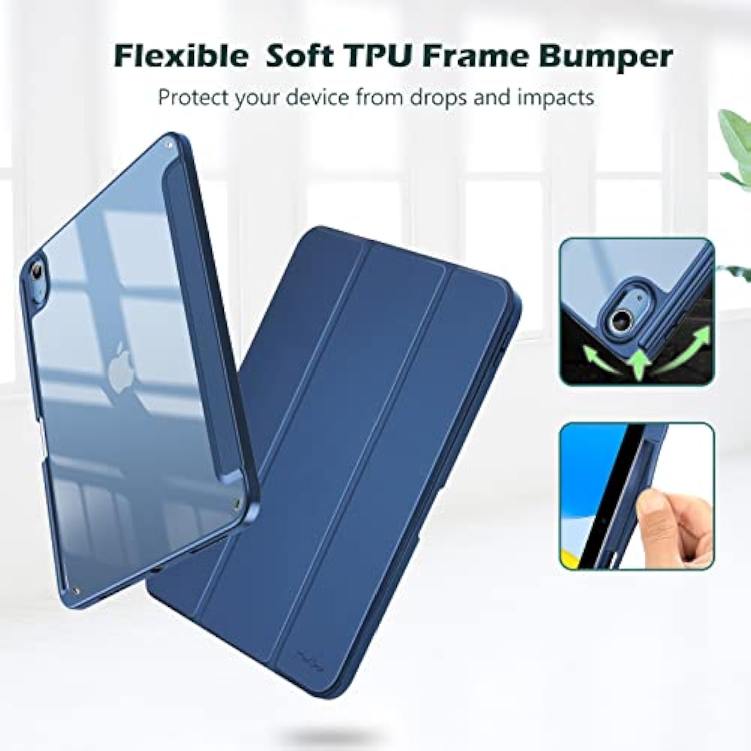 ProCase for iPad 10th Generation Case with Pencil Holder 2022 iPad 10.9 Inch C