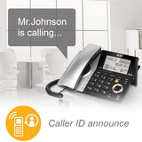 Cl84107 Dect 6.0 Expandable Corded/Cordless Phone With Smart Call Blocker, Black/Silver With 1 Handset