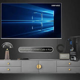 Display Port To Hdmi Cable, Gold Plated Displayport To Hdmi Cable 6 Feet(Male