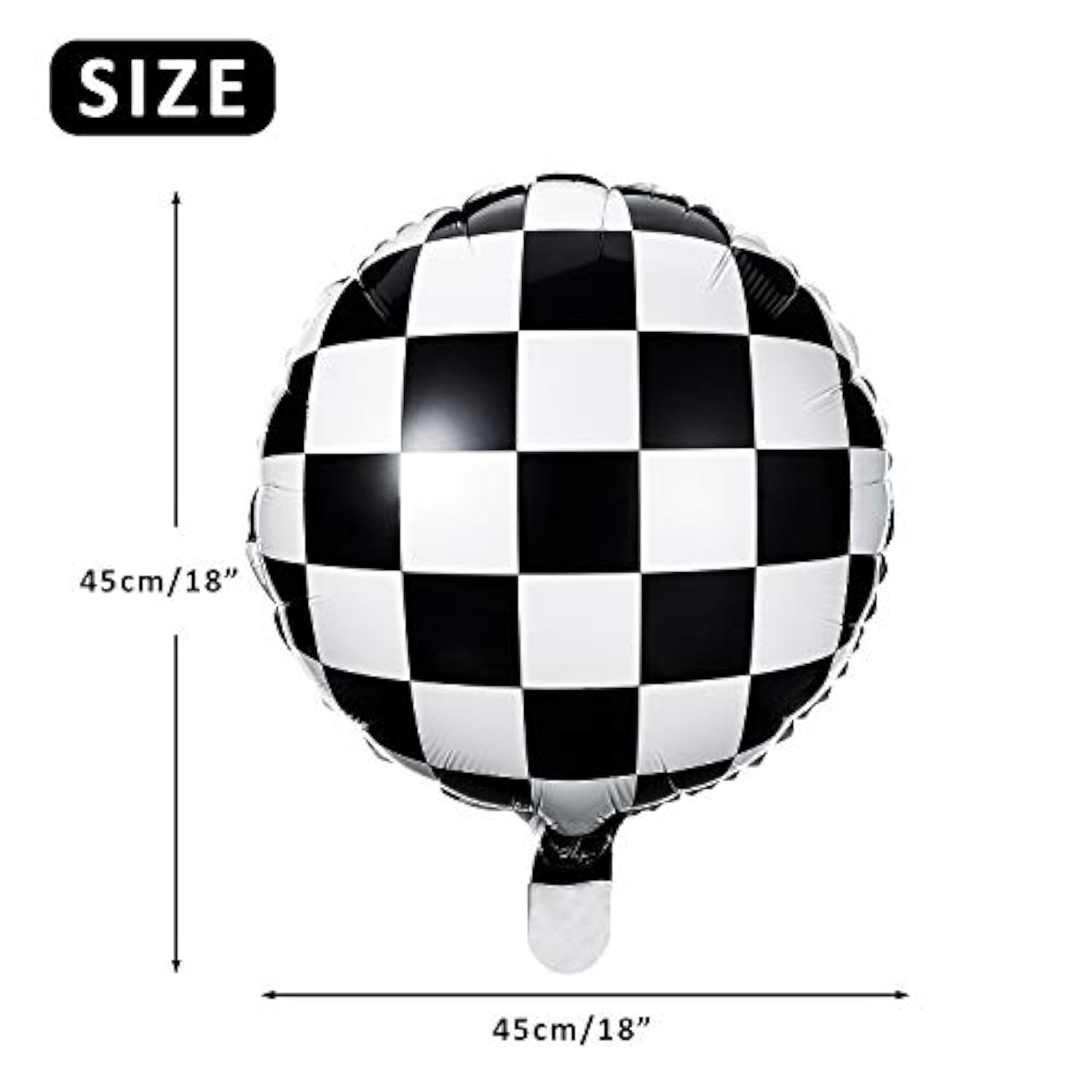 24 Pcs 18" Checkered Racing Balloons for Car Theme Parties
