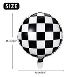 24 Pcs 18" Checkered Racing Balloons for Car Theme Parties