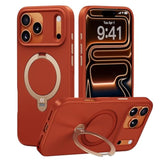 Twilight Orange Designed For Iphone 17 Pro Max Case With Spin Magnetic Stand [16Ft Military Protection] [Non-Slip Edge] [Fit For Magsafe] Shockproof For Iphone 17 Promax Case With Stand 6.9''