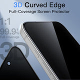 Infinity Privacy Screen Protector for iPhone 17 Pro, 9H+ 3D Full Coverage Anti-Spy Tempered Glass with Auto-Align Installation Tool,