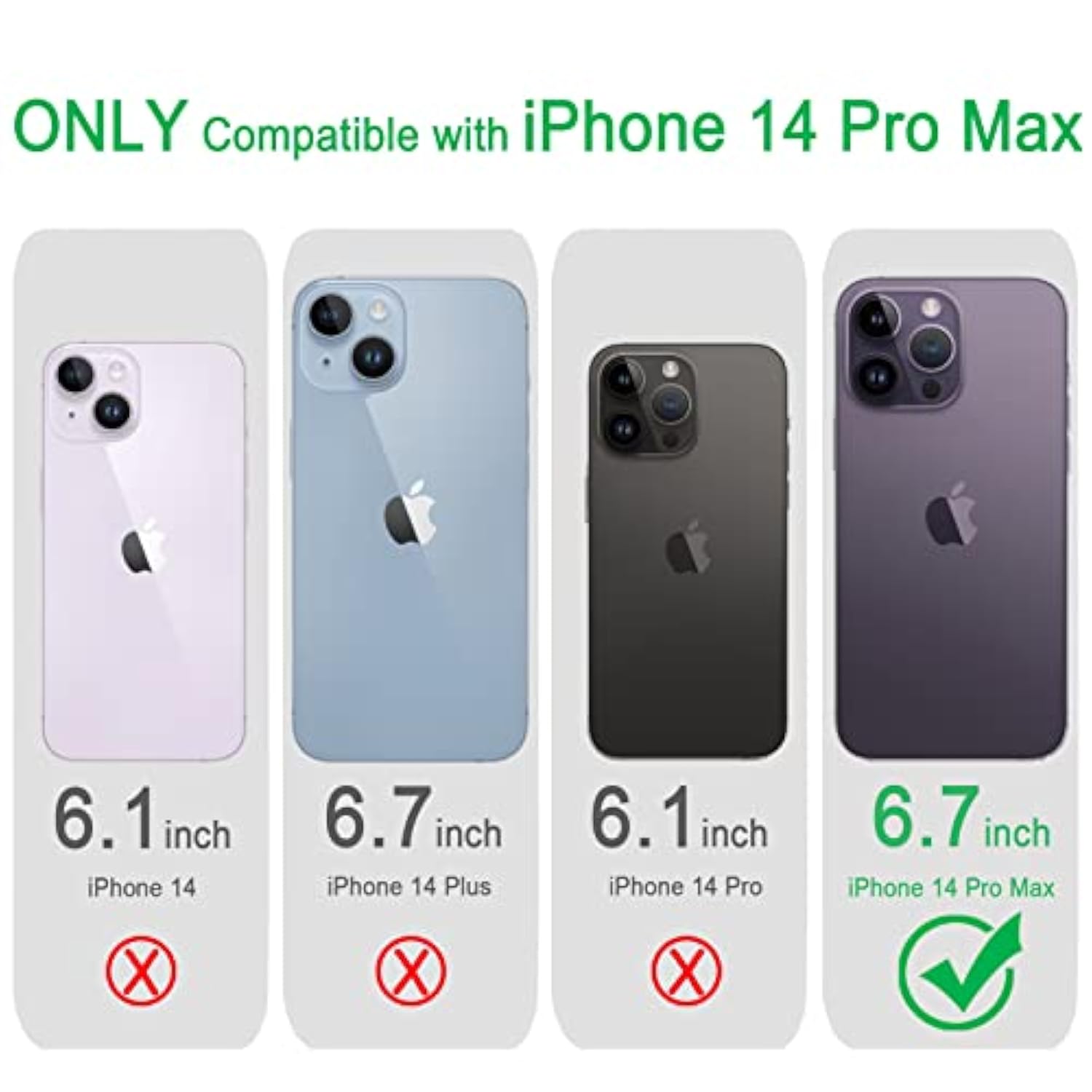 Clear Shockproof Case for iPhone 14 Pro Max Slim Anti-Scratch Cover