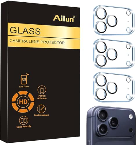 3 Pack Camera Lens Protector for iPhone 17 Pro Max,Tempered Glass,9H Hardness,Ultra HD,Anti-Scratch,Case Friendly,Does not Affect Night Shots[Not for