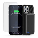 Battery Case For Iphone 12 Pro Max, 13 Pro Max (6.7 Inch), 2025 Upgraded High Capacity 13800Mah Battery Pack Rechargeable Charger External Charging Case With Tempered Glass Screen Protector Black
