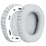 Geekria QuickFit Replacement Ear Pads for JBL Quantum 100 Headphones Ear Cushions, Repair Parts (Light Grey)