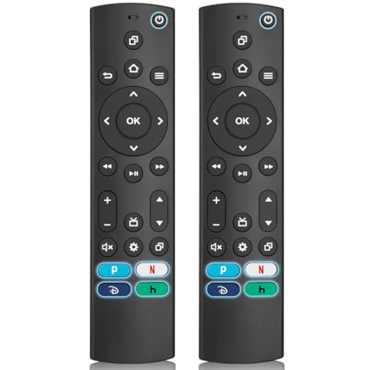 (Pack Of 2) Universal Replacement Remote For Insignia/Toshiba/Tcl/Pioneer Smart Tvs Remote, Compatible With Fire Smart Tv