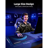 Mp001 Tempered Glass Gaming Mousepad For Fps Gamers, 17.7”X15.8” Large Ultra-Smooth 0.85?m Micro-Etched Surface, 3Mm Thick, Non-Slip Base, Compatible With Viper/G502, Large