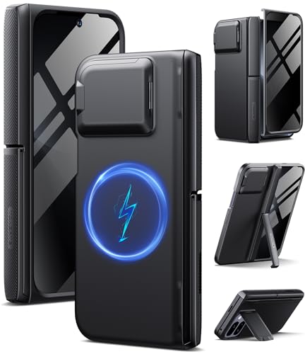 Magnetic for Pixel 10 Pro Fold Case with Privacy Screen Protector, [Compatible with MagSafe] [with Camera Cover & Hinge Protection] Full-Body Rugged