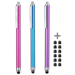 Stylus Pens For Touch Screens Ipad Iphone Kindle Fire (Pink/Purple/Aqua Blue)
