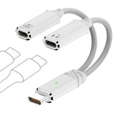 Usb C Splitter, Dual Usb C Headphone And Charger Adapter Audio Dongle Cable With Pd 100W Fast Charging For Iphone 16/15 Series, Ipad, Macbook, Galaxy S24/S23 And More (White)