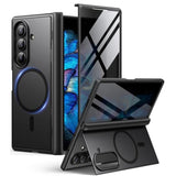 For Samsung Galaxy Z Fold 7 Case With Privacy Screen Protector, [Compatible With Magsafe][Anti Spy] Built-In Hidden Kickstand, Full-Body Shockproof Slim Phone Case For Z Fold 7, Black