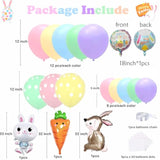 Easter Balloon Arch Spring Balloon Garland Arch Ki With Pastel Balloons,Bunny And Carrot Foil Balloons For Easter Decorations