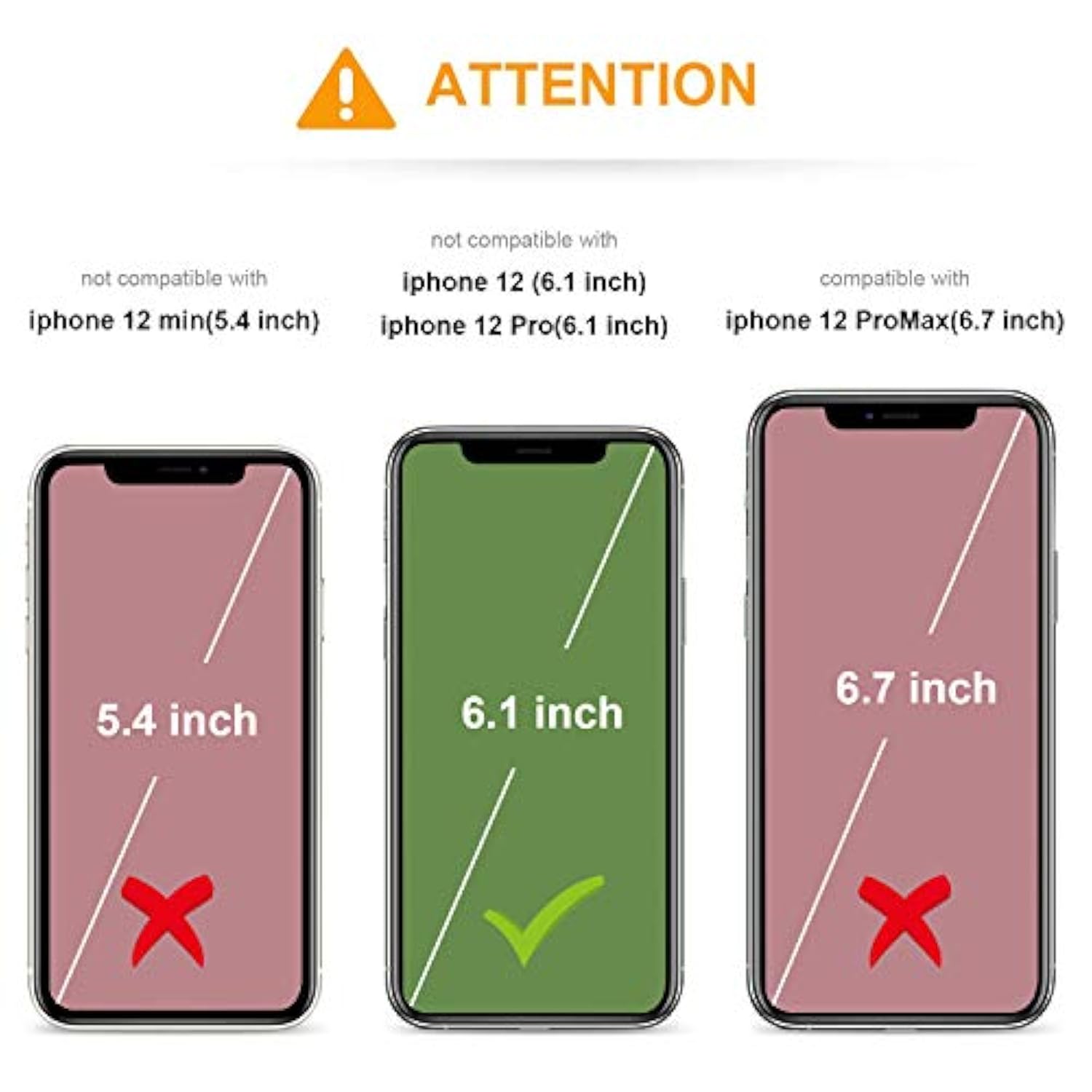 Compatible With 12 Compatible With 12 Pro Case Wallet With Credit Card Holder, Premium Leather Magnetic Clasp Kickstand Heavy Duty Protective Cover 6.1 Inch(Black)