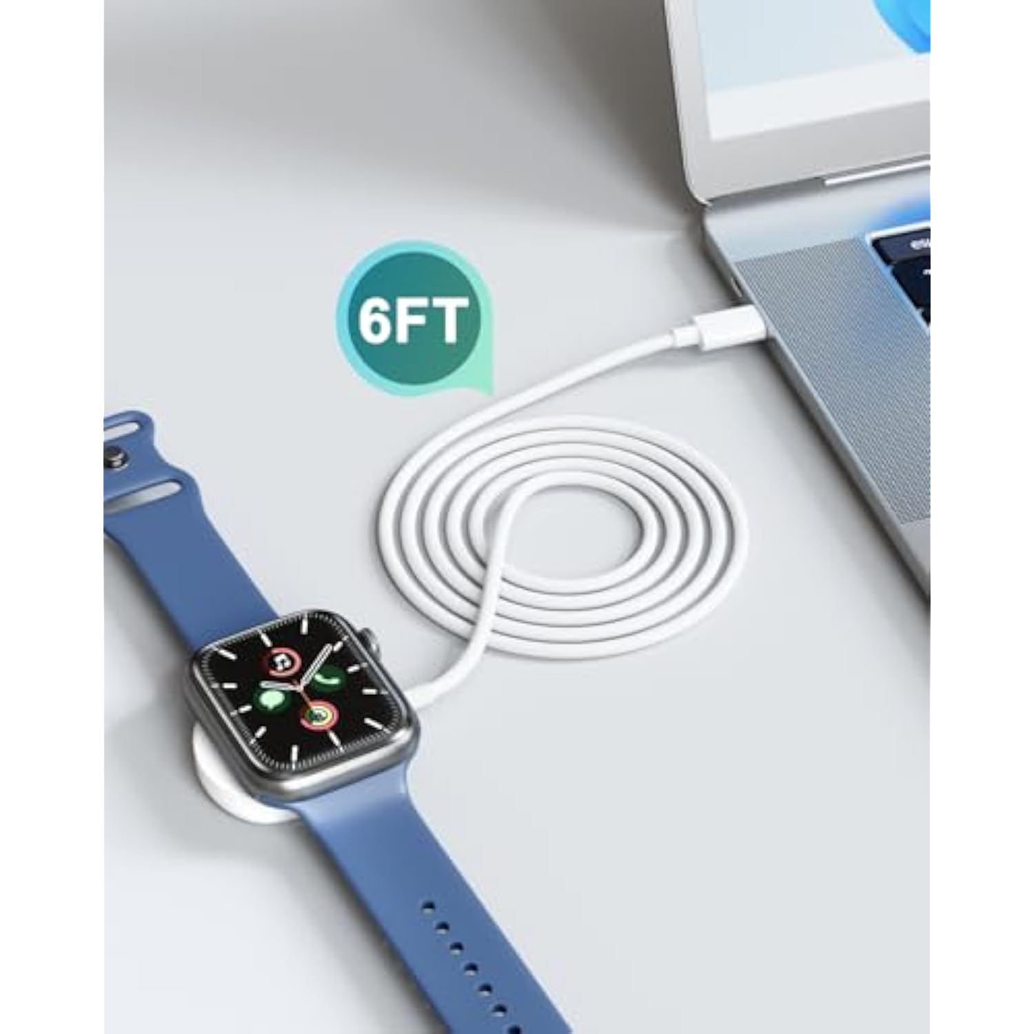 2-Pack For A-Pple Watch Charger Usb C, 6Ft Iwatch Charger Fast Charging Magnetic Wireless A-Pple Watch Cable Charging Cord For Iwatch Series 9/8/7/6/5/4/3/Se/Ultra/Ultra 2